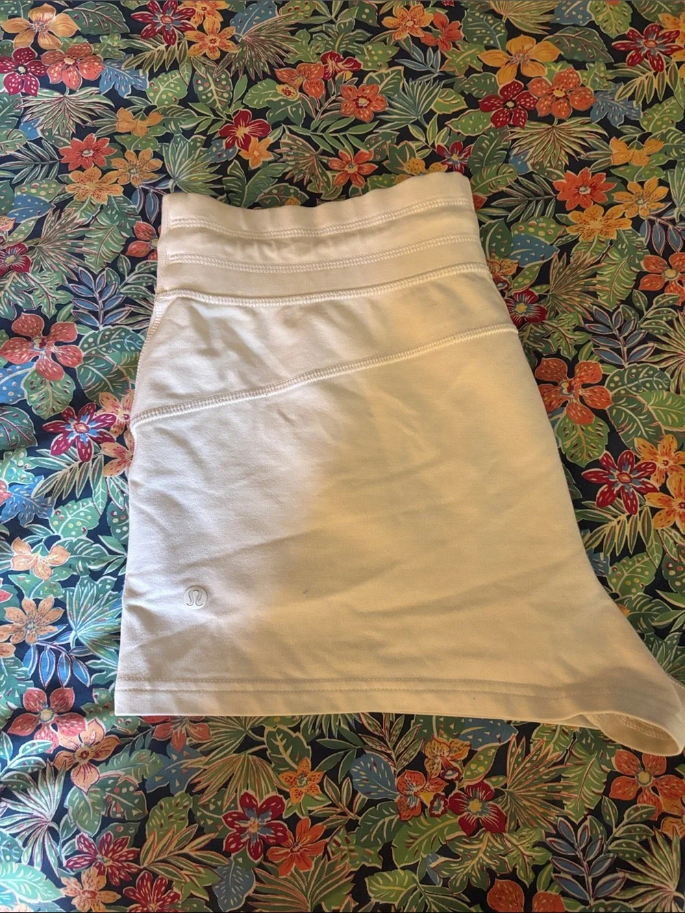 lululemon athletica White Drawstring Athletic Shorts